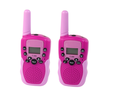 Lean Toys Walkie Talkie Walkie Talkie Rožinė, Range 3km, For Children