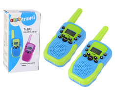 Lean Toys Walkie Talkie Walkie Talkies Žalias - Mėlyna Range 3 km For Children