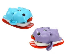 Vonios žaislas Begemotas ant banglentės Lean Toys, 1 vnt.