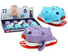 Vonios žaislas Begemotas ant banglentės Lean Toys, 1 vnt.