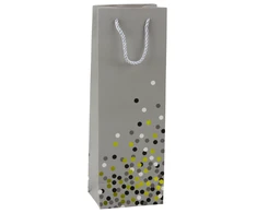 Lean Krepšys Vyno butelio dovanų maišelis su taškeliais 36 x 12 x 9 cm