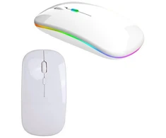 Lean Belaidė ergonominė balta pelė