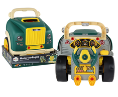 Žaislinis sunkvežimis dirbtuvės Lean Toys, su įrankiais