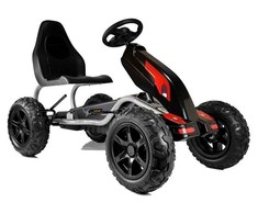 Lean Cars Gokartas su pedalais B012, juodas, 134x72x91 cm