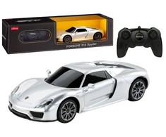 Rastar Porsche 918 Spyder 1:24 nuotolinio valdymo automobilis sidabrinis