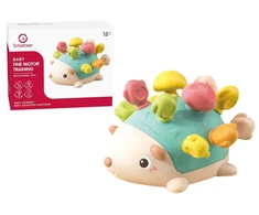 Lean Toys Sensorinis ežiukas kūdikiams su spalvotais pagaliukais