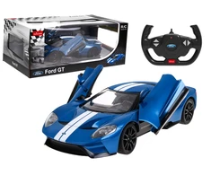 Rastar Nuotoliniu būdu valdomas Ford GT modelis 1:14 su atidaromomis durimis, mėlynas