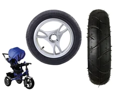 Lean Cars Priekinis plastikinis ratas PRO600 su pripučiama guma 30x8 cm