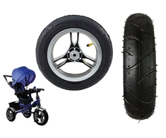 Lean Cars Plastikinis galinis ratas su pripučiamu guminiu padanga PRO600