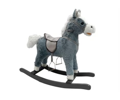 Lean Toys Supamasis arkliukas 74 cm, pilkas