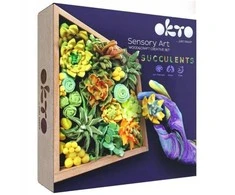 Maksik Okto Kūrybinis rinkinys Wood&amp;Craft DIY Sukulentai – Energy 21x21cm 10009