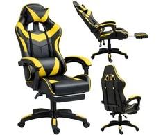Lean Žaidimų kėdė juoda ir geltona
