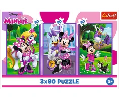 Trefl Dėlionė 3x80 vnt. - Minnie ir draugai