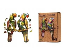 PuzzleOK Medinė dėlionė 82 vnt. - Papūgėlės