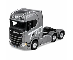 Nuotoliniu būdu valdomas sunkvežimis „Scania Huina 1501“ 1:18, pilkas sidabrinis, 39,2 × 24,4 × 16,6 cm