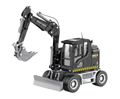 Huina Metalinė Ekskavatoriaus ir Buldozerio Modelis 1:50, Juodas