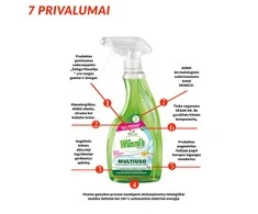 Winni s Ekologiškas kietų paviršių, langų ir stiklų valiklis 1000ml