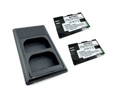 2x Canon LP-E6 akumuliatorius 2000 mAh+ dvigubas pakrovėjas
