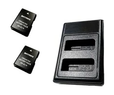 2x Nikon EN-EL14 akumuliatorius 1200 mAh+ dvigubas pakrovėjas