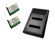 2x Olympus LI-42B akumuliatorius 1200 mAh+ dvigubas pakrovėjas