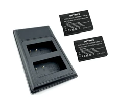 2x Panasonic DMW-BLC12 akumuliatorius 1400 mAh+ dvigubas pakrovėjas