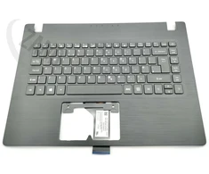 Acer A114-32/A314-21/A314-32 Keyboard (UK-ENGLISH) &amp; Upper Cover (Juodas)