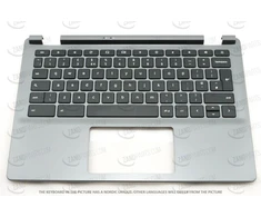 Acer C731/C731T Keyboard (US-ENGLISH INTERNATIONAL) &amp; Upper Cover (IRON GRAY)