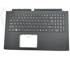 Acer N7-592G Keyboard (UK-ENGLISH) BL &amp; Upper Cover (Juodas) (WITH LIGHT BAR)