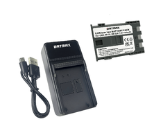 Canon NB-2LH akumuliatorius 1100 mAh + greitasis LED pakrovėjas