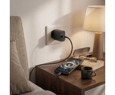 Super greitas 45W PD USB-C įkroviklis / kroviklis + 5A laidas (Baltas)
