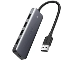 UGREEN HUB USB-A to 4x USB-A 3.0 / 1x micro-USB power supply - Gray