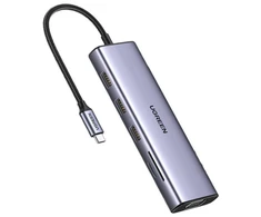 UGREEN USB-C 10-in-1 Adapteris to USB-A/HDMI/VGA/RJ45/SD7TF/AUX 3.5mm/PD