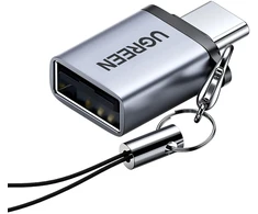 UGREEN USB-C to USB-A 3.0 Adapteris with strap - Gray