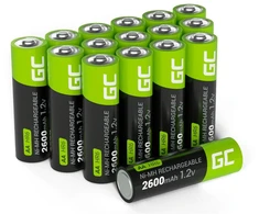Žalias Cell 4x AA HR6 2600mAh Baterija
