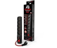 Acar F5 Power 3m 16A maitinimo juosta, juoda