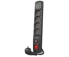 Acar Maitinimo juostelė f4 usb a+c 3m 4x 230v pd3.0 qc juoda