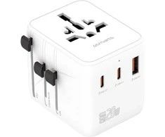 Adapteris kelioninis 4smarts Nomad GaN 20W 2C+1A balta