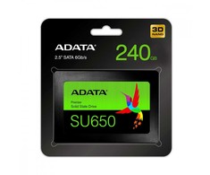 ADATA Disk ssd ultimate su650 240gb 2.5 s3 3d tlc mažmeninė prekyba