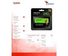 ADATA Disk ssd ultimate su650 240gb 2.5 s3 3d tlc mažmeninė prekyba