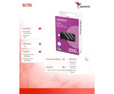 Kietasis diskas Adata SC735 2TB SSD Juodai-pilka
