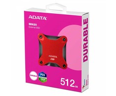 Kietasis diskas ADATA Dysk zewnętrzny ssd sd620 512g u3.2a 520/460 mb/s raudona