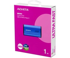 Kietasis diskas ADATA Dysk zewnętrzny ssd se880 1tb usb3.2a/c gen2x2 mėlyna