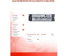 Afox Dysk ssd me300 m.2 pci-ex4 256gb tlc 2 gb/s nvme