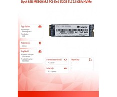 Afox Dysk ssd me300 m.2 pci-ex4 512gb tlc 2.5 gb/s nvme
