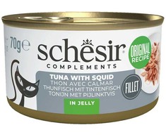 Agras Pet Foods SCHESIR Tunų su kalmarais drebučiuose - šlapias kačių maistas - 70g