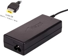 Akyga Square Ak-nd-29 kintamosios srovės adapteris, skirtas IBM, Lenovo nešiojamajam kompiuteriui (20 V; 4,5 A; 90 W; plonas antgalis, kvadratinis geltonas)