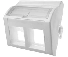 Adapteris 45x45 2xRJ45 (išgaubtas kampinis) ALANTEC