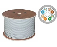 Alantec kabelis u/ftp kat.6a, sieciowy, lsoh, dca 4x2x23 awg, 10gb/s, 700 mhz, pilka, 500m (kif6alsoh500d)