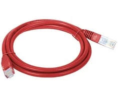 Patch-cord U/UTP kat.5e PVC 0.5m raudona ALANTEC