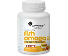 Aliness Žuvų Omega 3 Forte trigliceridai 500/250 mg maisto papildas 60 kapsulių